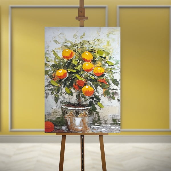 Картина с ръчно рисувани елементи 70x100 cm Oranges – Styler-image-2
