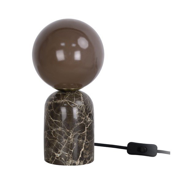 Тъмнокафява мраморна настолна лампа (височина 20 cm) Lazio Sphere – Leitmotiv
