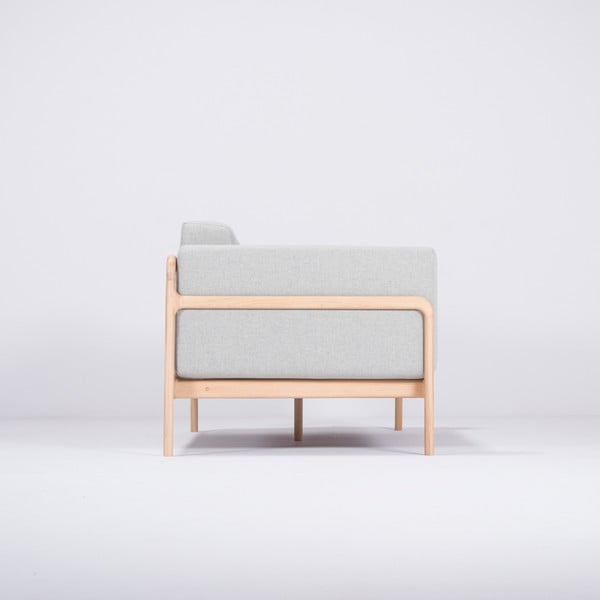 Синьо-сив диван с дъбова дървена конструкция , 180 см Fawn - Gazzda-image-2