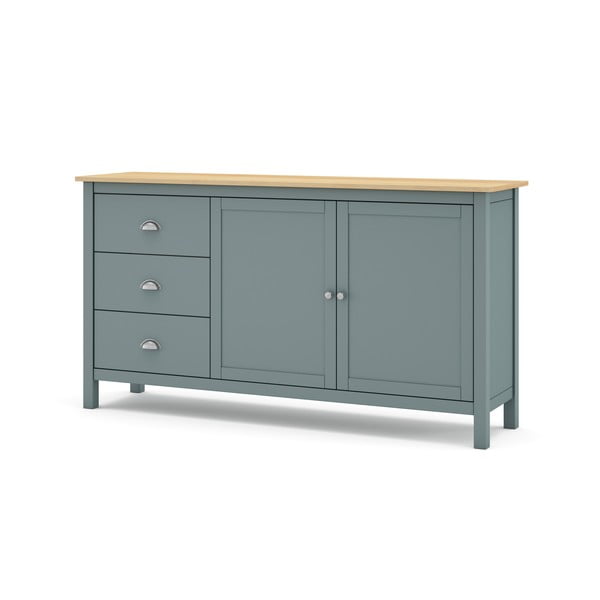 Скрин сиво-зелен от масивен бор 150x80x40 cm Misti – Marckeric-image-3