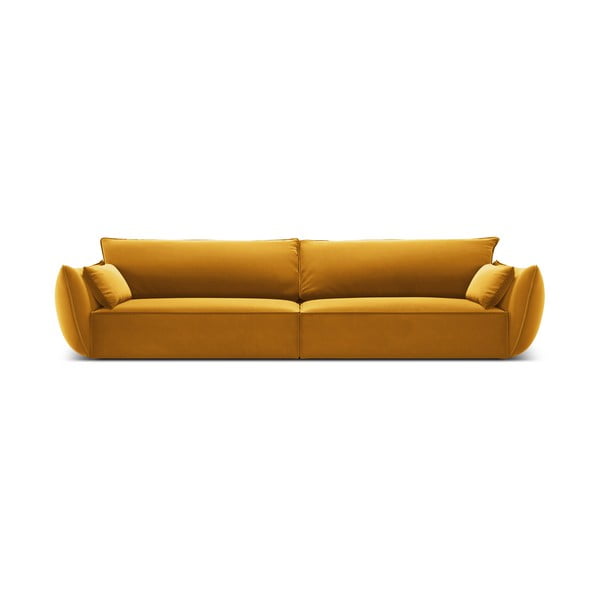 Кадифен диван в цвят горчица 248 cm Vanda – Mazzini Sofas
