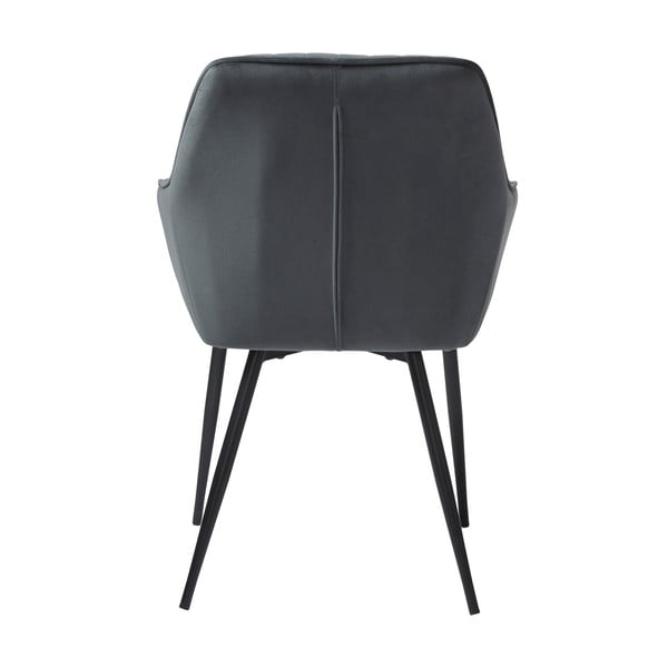 Сиви тапицирани трапезни столове в комплект с подлакътници 2 бр. Nolan Stripe – Unique Furniture-image-4