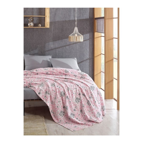 Комплект от памучен чаршаф за двойно легло и 2 калъфки за възглавници Hannah, 240 x 260 cm - Unknown