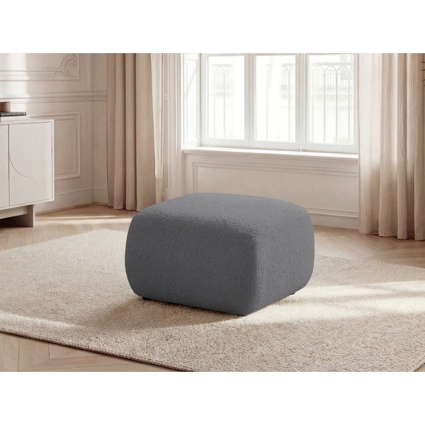 Сива табуретка  от прежда с примки от букле Montaigne – Bobochic Paris-image-1