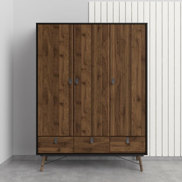 Черно-кафяв гардероб от орех 150x200 cm Ry - Tvilum-image-2