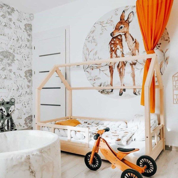 Стикер за стена за деца Елен в кръг, ø 150 cm Dear in a Circle - Dekornik-image-2