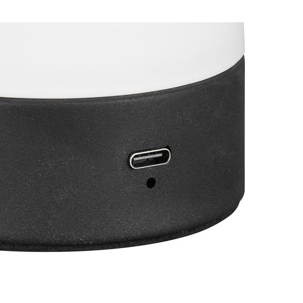 LED настолна лампа в матово бял цвят със стъклен абажур (височина 18 cm) Dooley – Trio-image-3