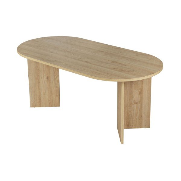 Трапезна маса с дъбов декор  89,5x180 cm Sablin – Kalune Design-image-1