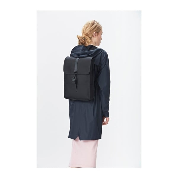 Черна висока водоустойчива раница Mini - Rains-image-2