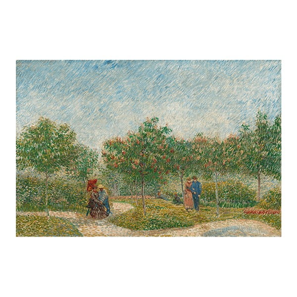 Obraz Vincenta van Gogha - Garden with Courting Couples- Square Saint-Pierre, 40x26 cm