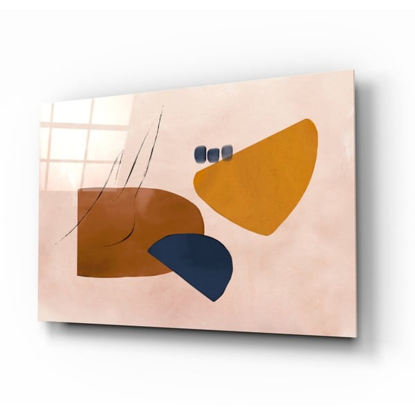 Картина върху стъкло Браун, 72 x 46 cm Abstract - Insigne