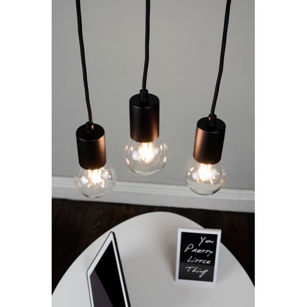 Черна висяща лампа с три рамена Basic Cero - Sotto Luce-image-2