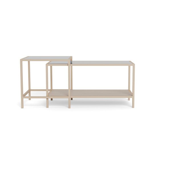 Сиви стоманени масички за кафе в комплект 2 бр. 50x90 cm Seaford – Actona-image-4