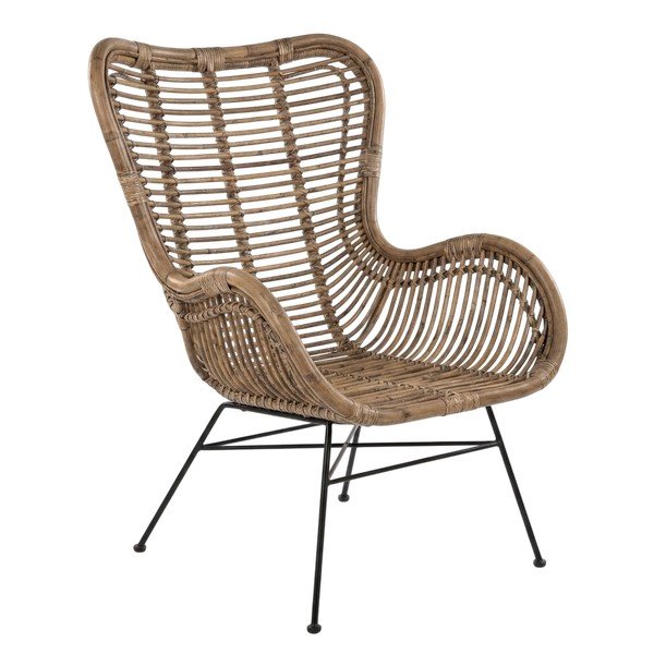 Ратанов градински стол в естествен цвят Rattan – Ego Dekor
