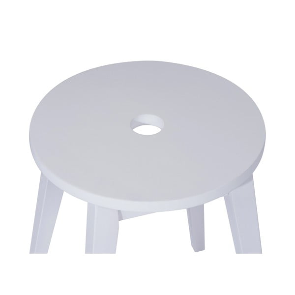 Бяла табуретка от каучуково дърво Club - Bonami Essentials-image-2