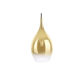 Стъклена висяща лампа в златист цвят, ø 20 cm Drup - Leitmotiv