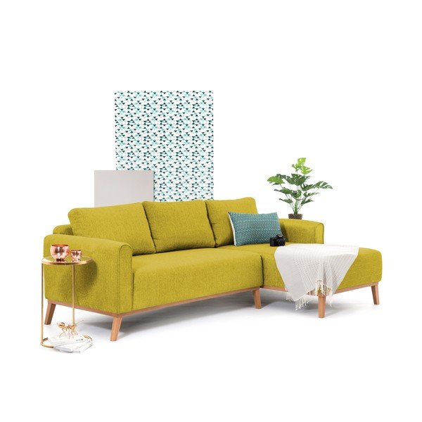 Limetkově zelená rohová pohovka Vivonita Milton, pravý roh-image-4