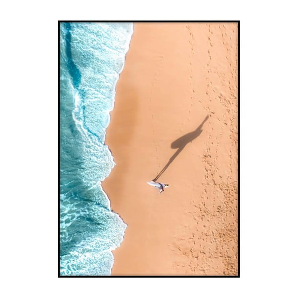 Плакат Сърфист на плажа, 40 x 30 cm - Imagioo