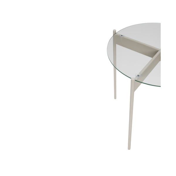 Кръгла странична масичка със стъклен плот ø 45 cm Beam – Hübsch-image-2
