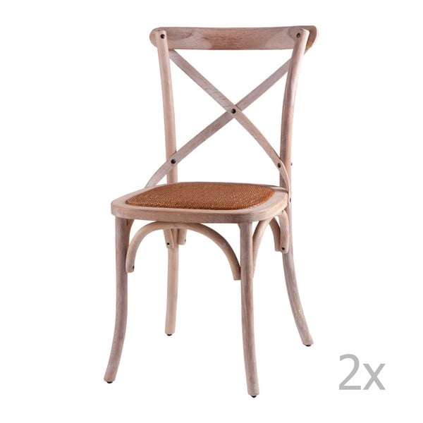 Sada 2 dřevěných jídelních židlí sømcasa Ariana