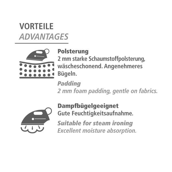 Сиво памучно покритие за дъска за гладене S Alu - Wenko-image-4