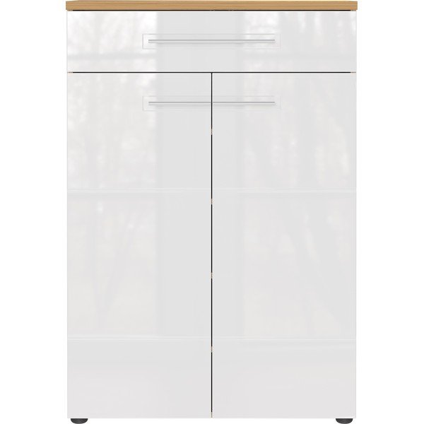 Дъбов шкаф за обувки в бял\естествен цвят Aledo - Germania-image-1