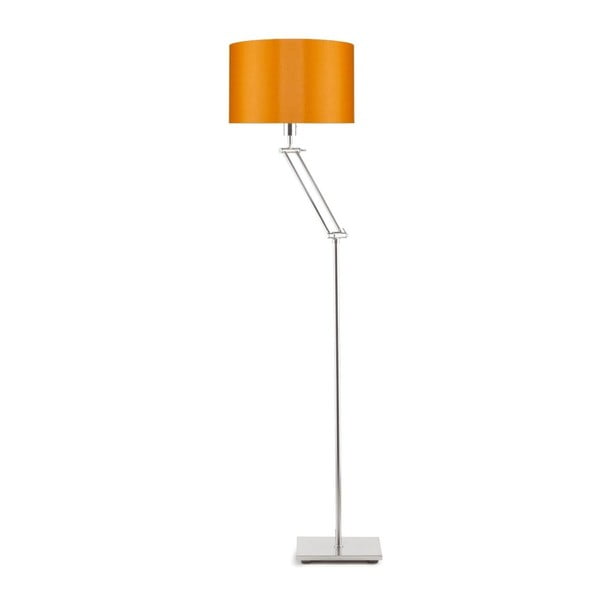 Сива свободностояща лампа с оранжев абажур Dublin - Citylights