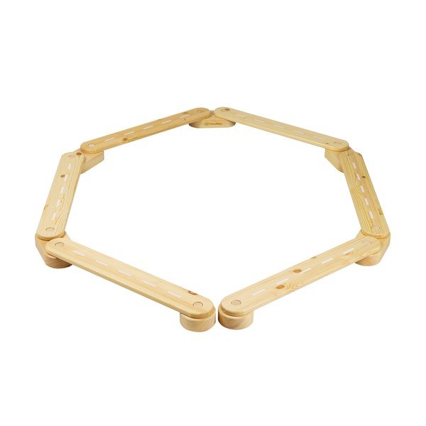 Сензорна пътека от масивен бор в естествен цвят 10x408x5 cm Montessori – Meowbaby