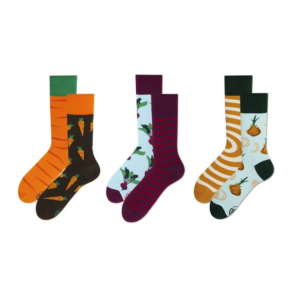 Комплект от 3 чифта чорапи Veggie, размер 35-38 - Many Mornings