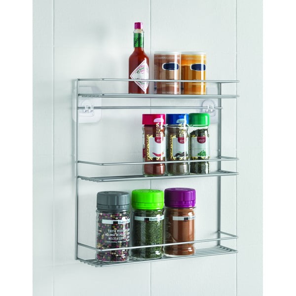 Триетажен рафт за подправки, монтиран на стената - Metaltex-image-1