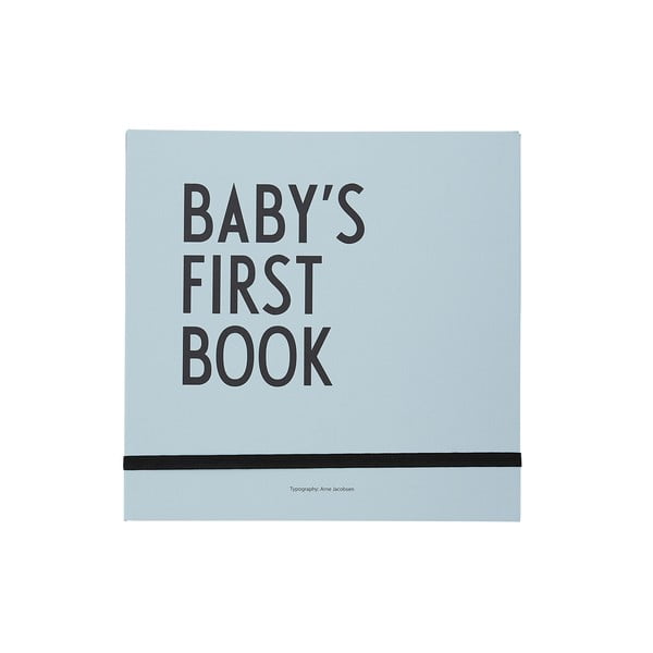 Синя детска книга за спомени Baby's First Book - Design Letters