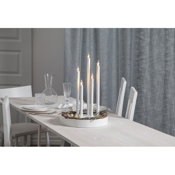 Бяла коледна LED свещ, височина 46 см Deco - Star Trading-image-4