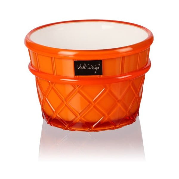 Oranžový pohár na dezert Vialli Design Livio, 266 ml