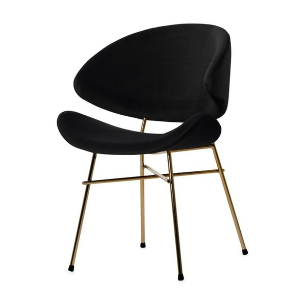 Черен стол с крака в златисто Cheri - Iker