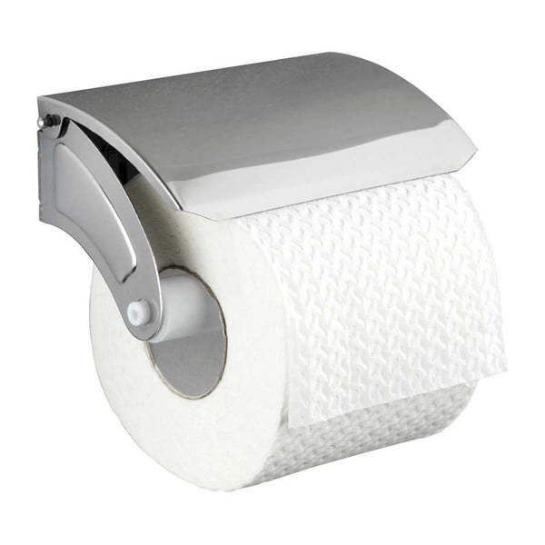 Стенна поставка с капак за тоалетна хартия Basic - Wenko