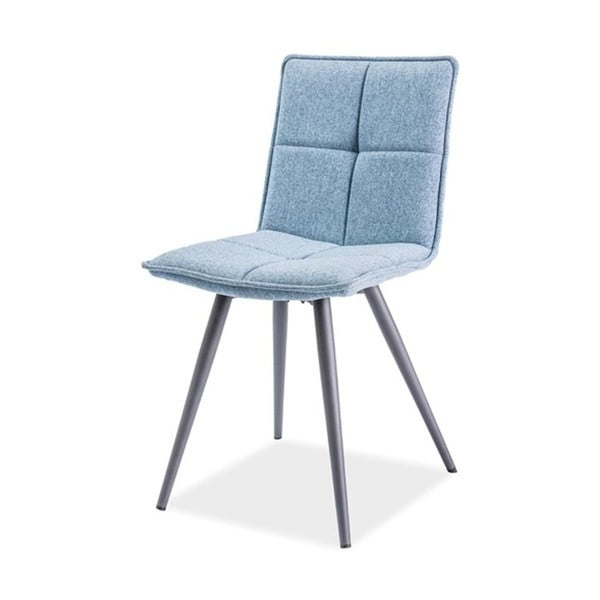 Světle modrá polstrovaná jídelní židle Signal Dario