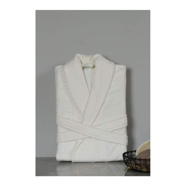 Кремав унисекс халат за баня, изработен от памук и бамбук Spa - My Home Plus