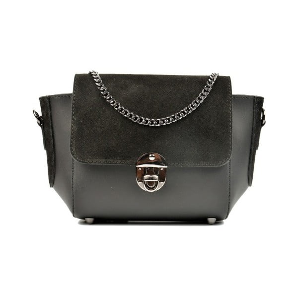 Черна кожена чанта Mulleno - Carla Ferreri
