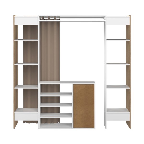 Бяло-кафяв гардероб 185x182 cm Tom - TemaHome-image-2