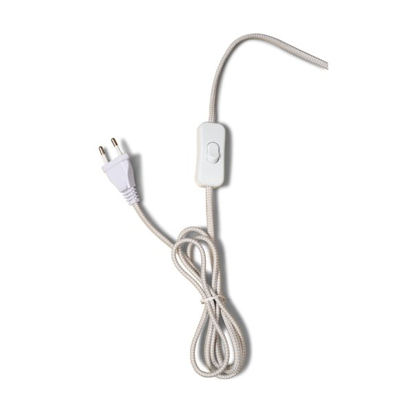 Бяла настолна лампа с текстилен абажур (височина 75 cm) Reykjavik – it's about RoMi-image-3