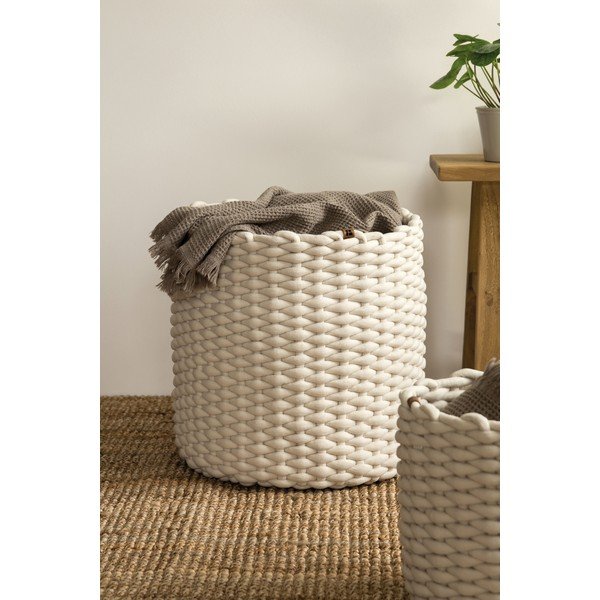 Текстилна кошница ø 40x40 cm Peach Skin Round XL – Bigso-image-1