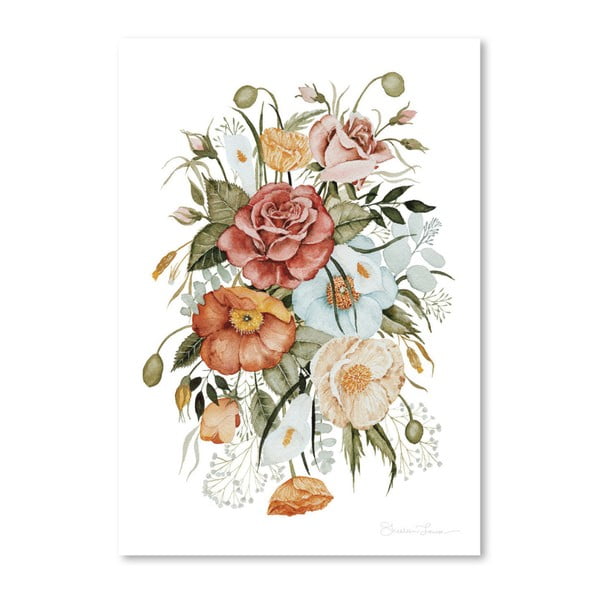 Плакат "Рози и макове" от Шилин Луиз, 30 x 42 cm - Americanflat