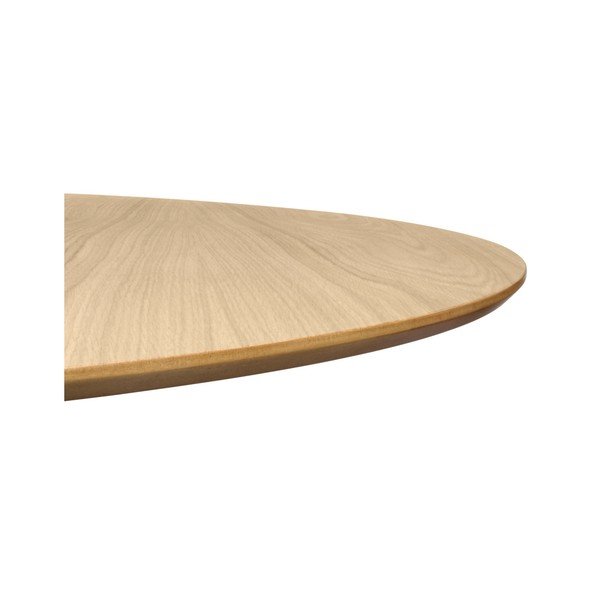 Jídelní stůl v dekoru dubového dřeva s černým podnožím Symbiosis Row, ⌀ 150 cm-image-1