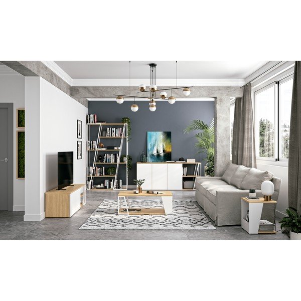 Масичка за кафе с дъбов плот 40x40 cm Albi - TemaHome-image-3