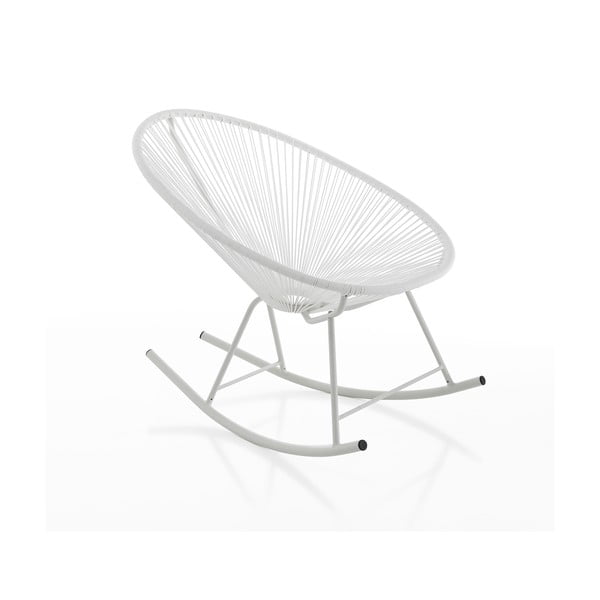 Бял люлеещ се стол, подходящ за употреба на открито Numana - Tomasucci