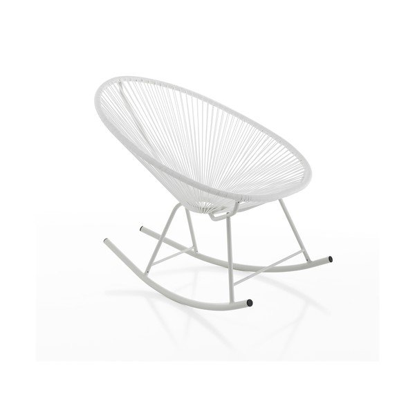 Бял люлеещ се стол, подходящ за употреба на открито Numana - Tomasucci