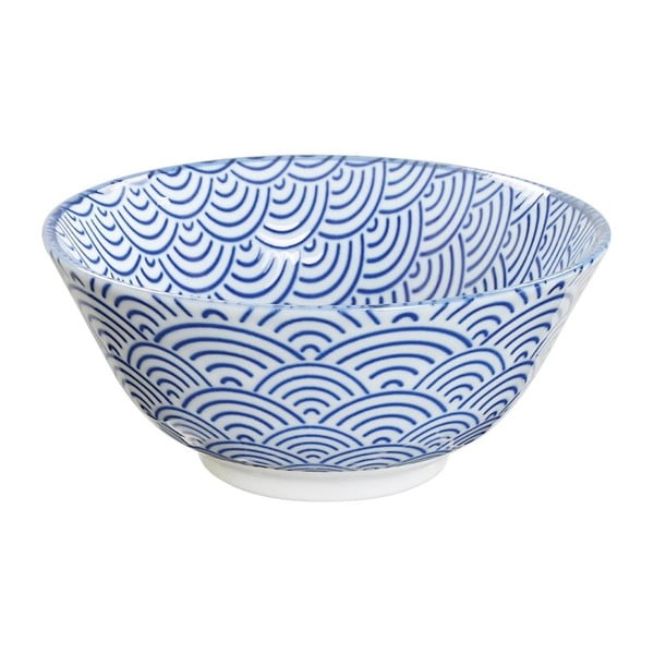 Modrá porcelánová miska Tokyo Design Studio Wave, ⌀ 15,2 cm
