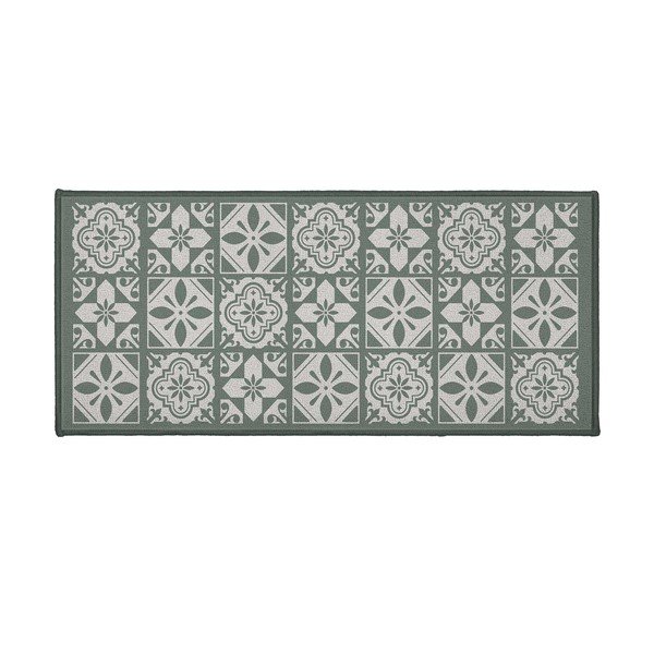 Зелен текстилен килим за баня 50x120 cm Constantine – douceur d'intérieur