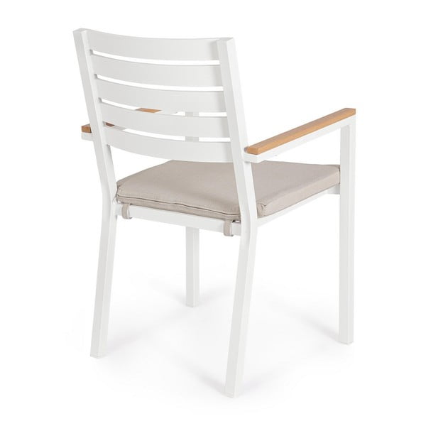 Бели градински столове в комплект от 4 бр. метални Henna   – Bizzotto-image-3