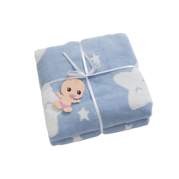 Синьо бебешко одеяло 120x100 cm Star - Minimalist Cushion Covers